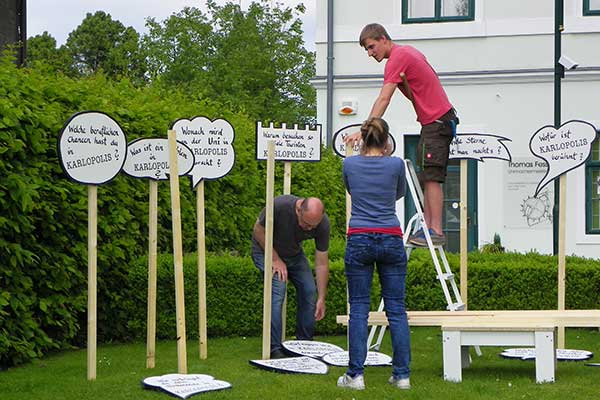 Hier wurde noch der Speakers-Corner aufgebaut