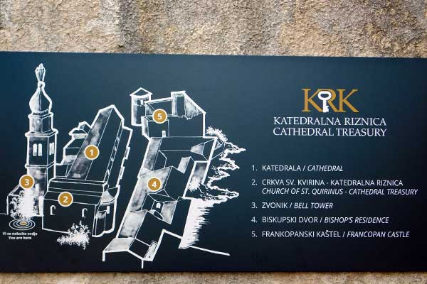 Der Gebäudeplan der Kathedrale von Krk 