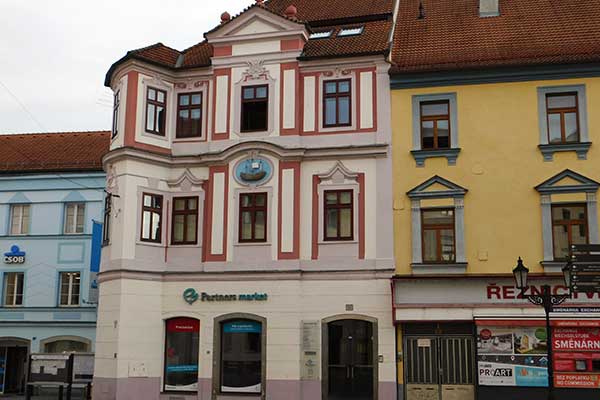 Das Haus mit dem Segelschiff in Písek