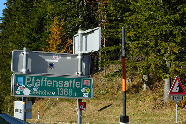 Bis zum Pfaffensattel ging es mit dem Auto