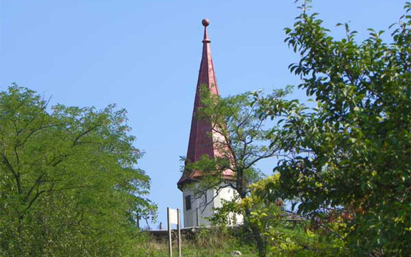 Der Kirchturm vom Galgenberg