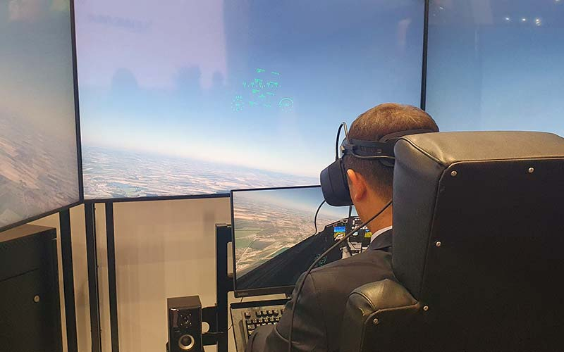 Überflug auf einem Simulator