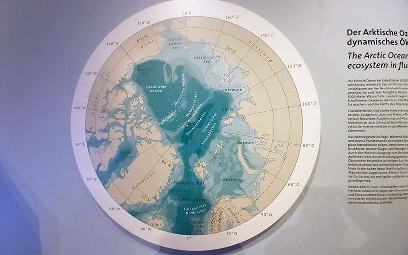 Landkarten zeigen nicht nur wo die Arktis liegt, sondern auch die Strömungen