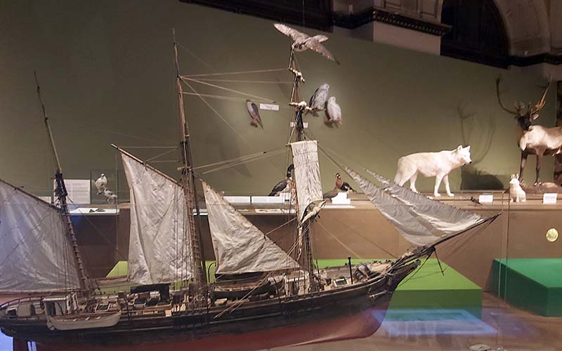 Ein Modell der Admiral Tegetthoff ist ebenfalls in der Ausstellung zu sehen