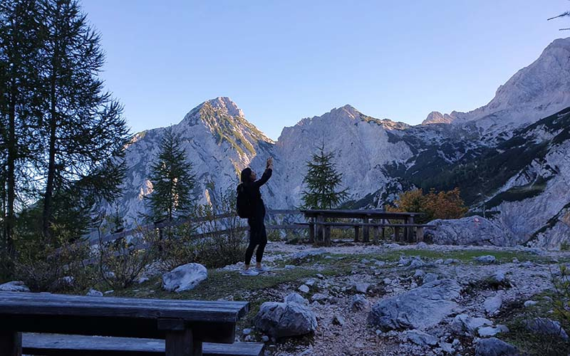 Sie war die erste bei der tschechischen Hütte