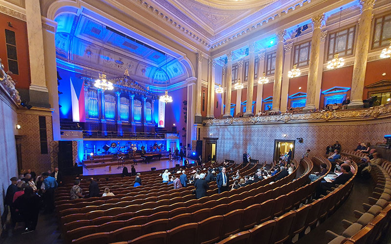 Blick in den wunderschönen Dvořák-Saal im Rudolfinum