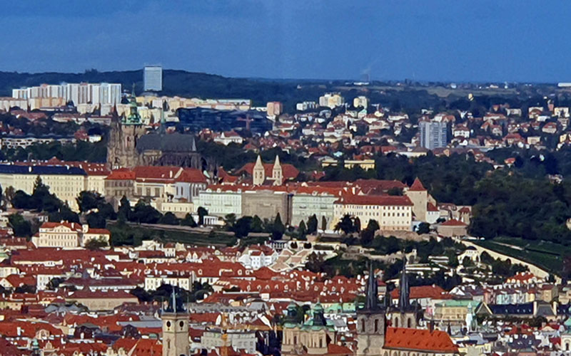 Die Aussicht auf die Stadt
