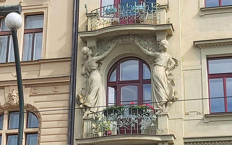 Haus des Gesangsvereins Hlahol (Detail)