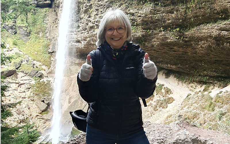 Geschafft - Selfie am Wasserfall