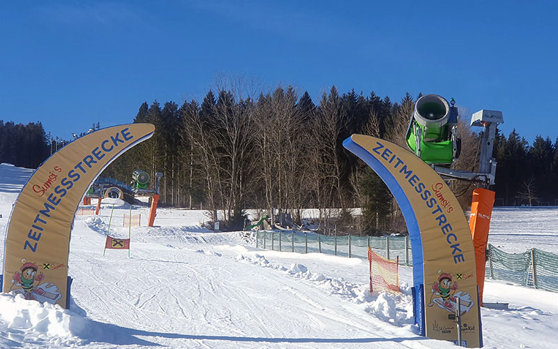 Das Ziel der Sumsi-Rennstrecke