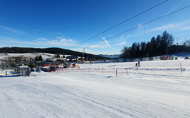 Es ist nicht sehr steil, muss es ja auch nicht sein