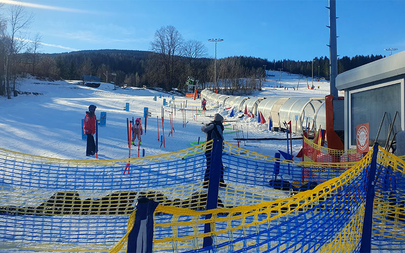 Blick auf den Übungshang