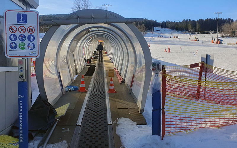 Blick in den Tunnel des Zauberteppichs