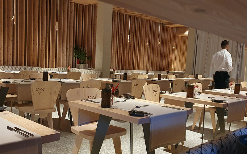 Blick zum Restaurant