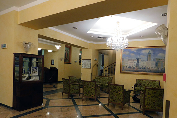 Die Lobby des Hotels Zvon