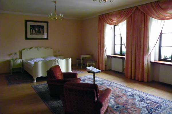 Blick in mein Zimmer im Hotel Zlatý Anděl