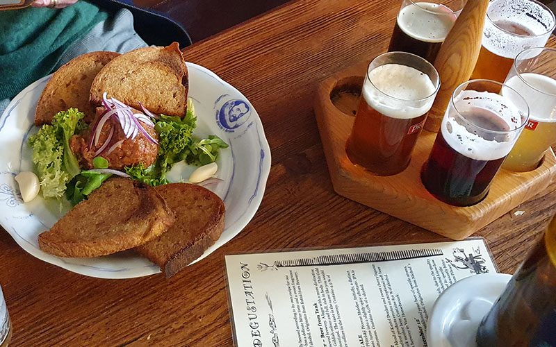 Das Rindertartar und die Bierverkostung