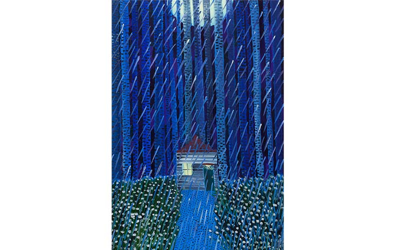 Matthew Wong: Blue Rain, 2018, © 2025 Matthew Wong Foundation / Bildrecht, Wien 2025, Foto: Matthew Wong Foundation