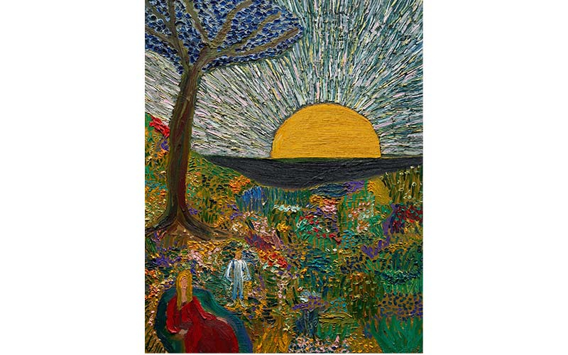 Matthew Wong, Landscape with Mother and Child, 2017, © Matthew Wong Foundation /Bildrecht Wien 2025, Foto: Dallas Museum of Art