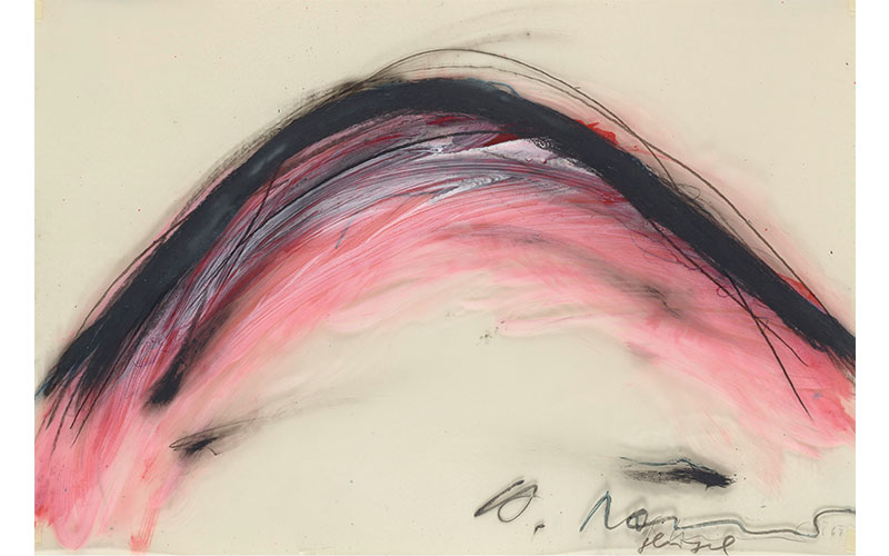 Landessammlungen NÖ - Sammlung Zambo, Deutschland, (c) Arnulf Rainer, Foto: Landessammlungen NÖ Beschreibung Werkabbildung: Arnulf Rainer, Profil (LSD Arbeit), 1967