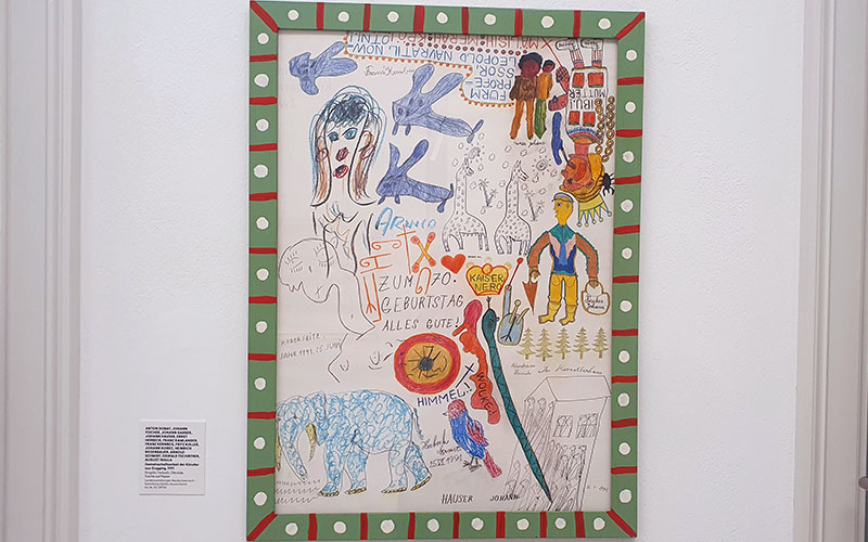 Das "Gratulations-Bild" der Gugginger Künstler in der Ausstellung