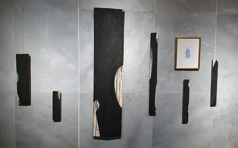 Die Mumien von Arnulf Rainer und der Neusiedlersee von Oswald Tschirtner