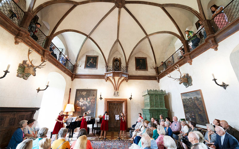 Ein Konzert im Rittersaal der Burg Feistritz (Foto © Lukas Beck)