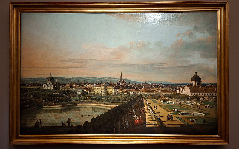 Bellotto: Wien vom Belvedere ausgesehen, Kunsthistorisches Museum Wien, Gemäldegalerie