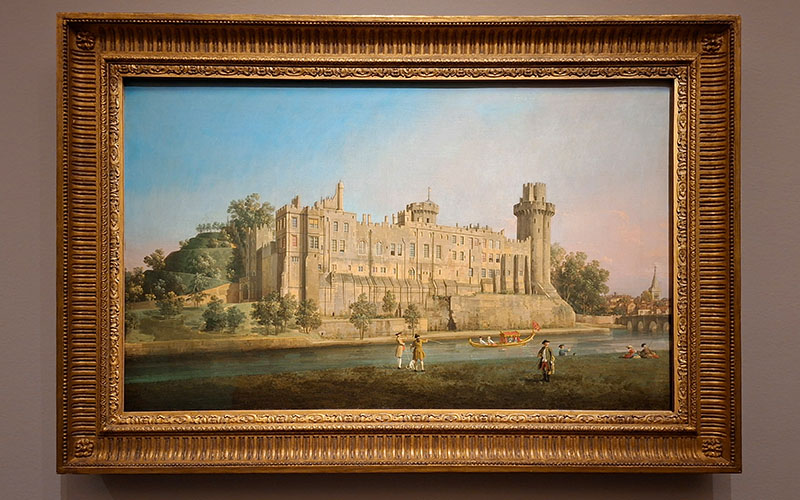 Canaletto: Die südliche Fassade von Warwick Castle, Museo National Thyssen-Bornemisza, Madrid