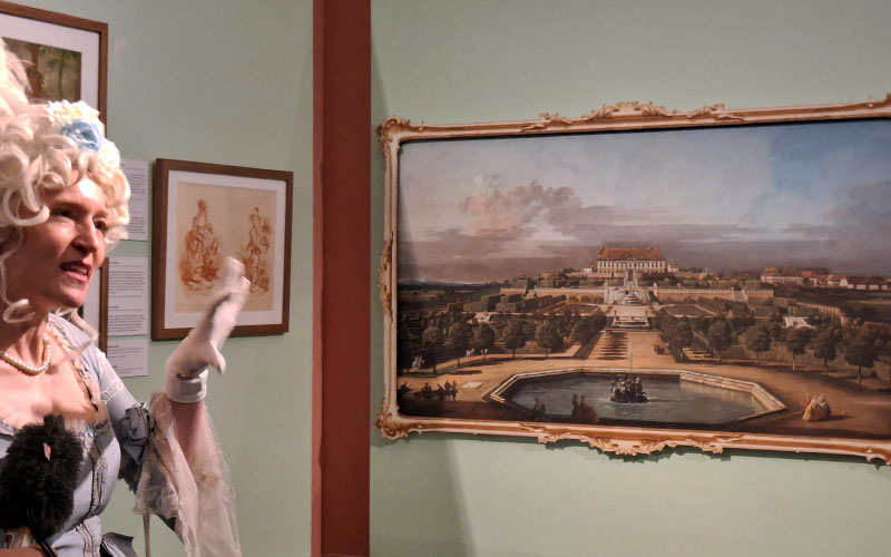 Der "Canaletto-Blick" auf Schloss Hof. Das Original hängt im Kunsthistorischen Museum