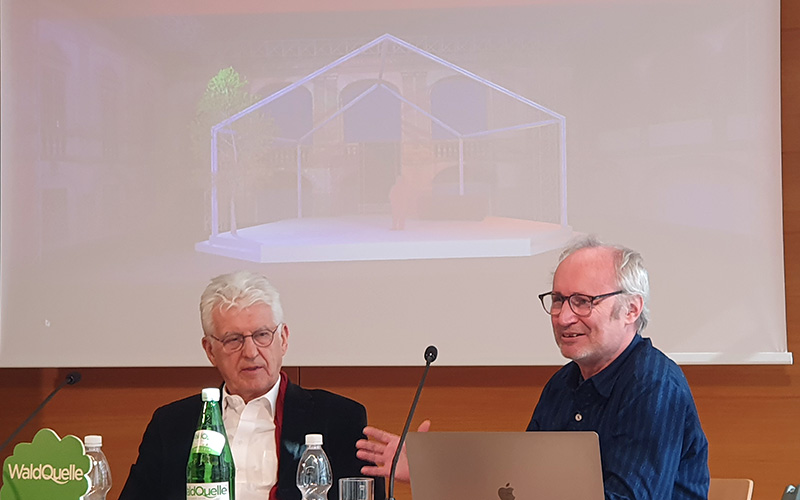 Michael Gampe und Erich Uiberlacker bei der Pressekonferenz