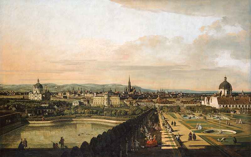 Wien, vom Belvedere aus gesehen Bernardo Bellotto 1759/60 Kunsthistorisches Museum, Wien, Gemäldegalerie © KHM-Museumsverband