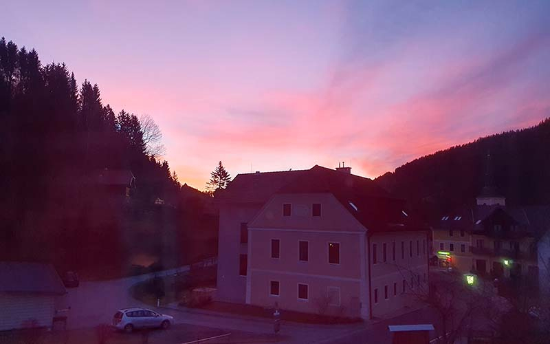 Und die Morgenstimmung in Mönichwald