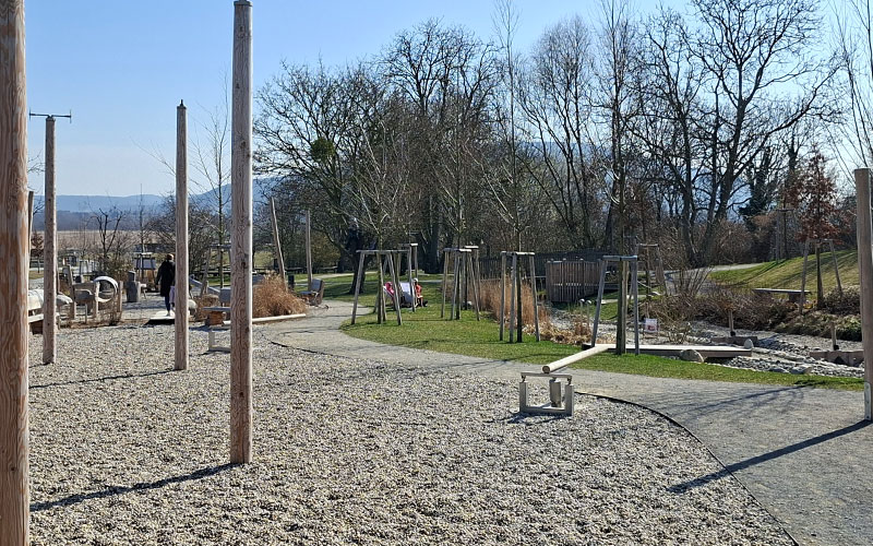 Blick auf den Wassererlebnispfad