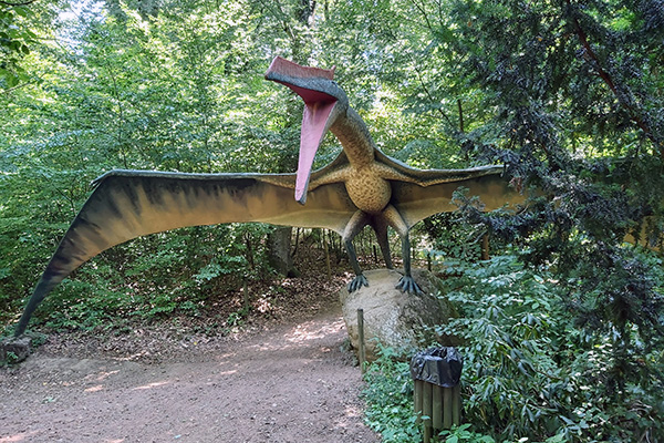 Der Flugsaurier freut sich schon auf uns