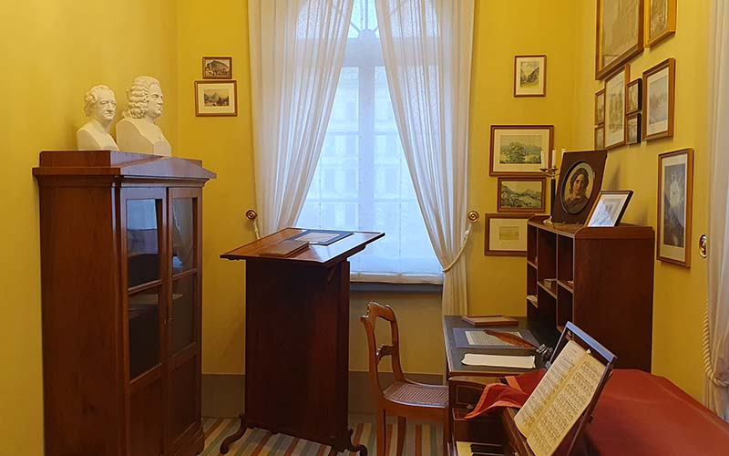Blick ins Arbeitszimmer von Mendelssohn Bartholdy