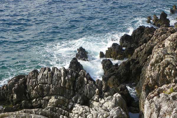 Blick zum Meer in Lošinj