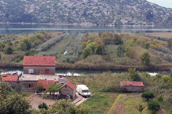 Die Landschaft der Neretva