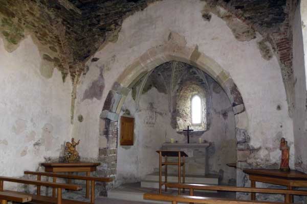 Blick in die Kapelle der Burg