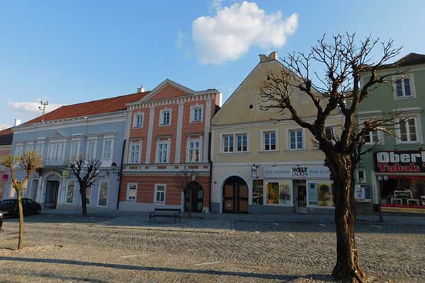 Blick auf den Hauptplatz von Retz