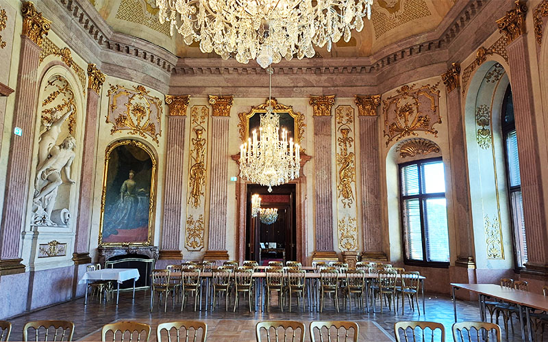 Im Festsaal wird auch noch heute gefeiert