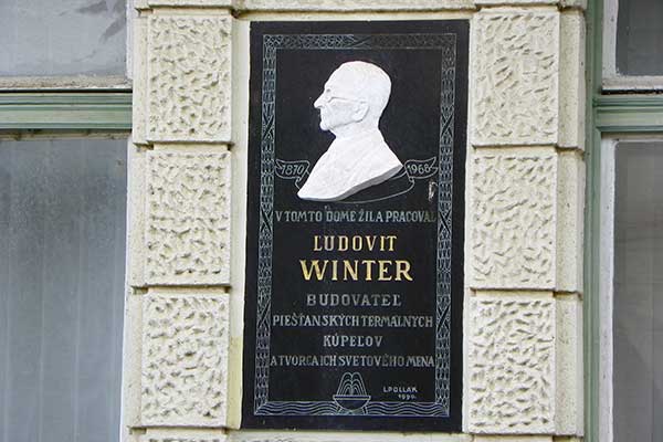 Die Gedenktafel für Ludovit Winter