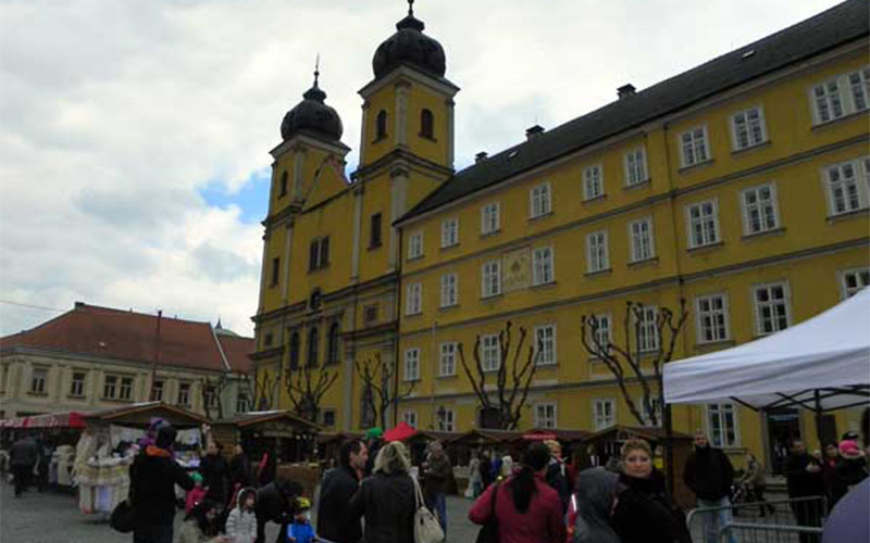 Die Jesuitenkirche und das Kloster in Trenčín