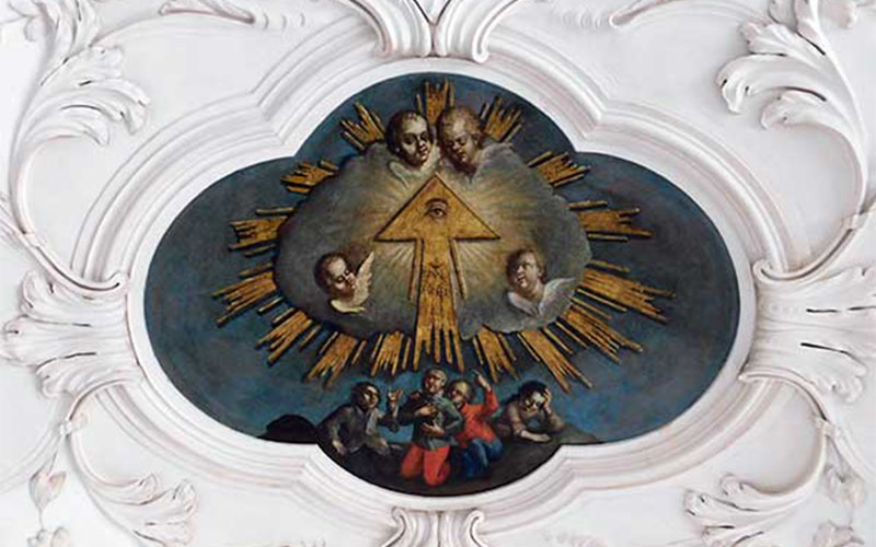 Malerei an der Decke des Refektoriums