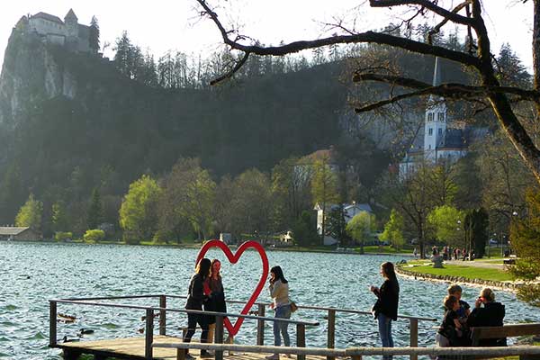 Beim Rundgang um den Bleder See