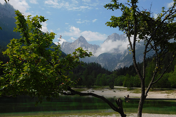 Blick auf die Berge und die Jasna Seen