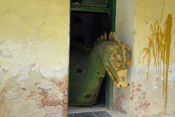 Eine Legende berichtet über den Drachen des Schlosses