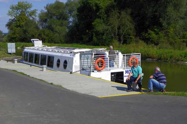 Einstiegstelle am Baťa-Kanal