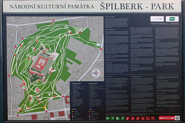 Der Plan der Festung Špilberk