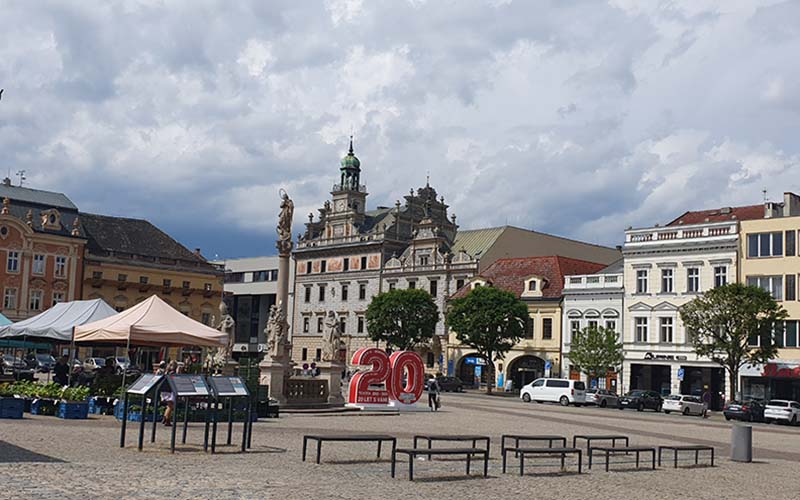 Blick auf den Hauptplatz von Kolín